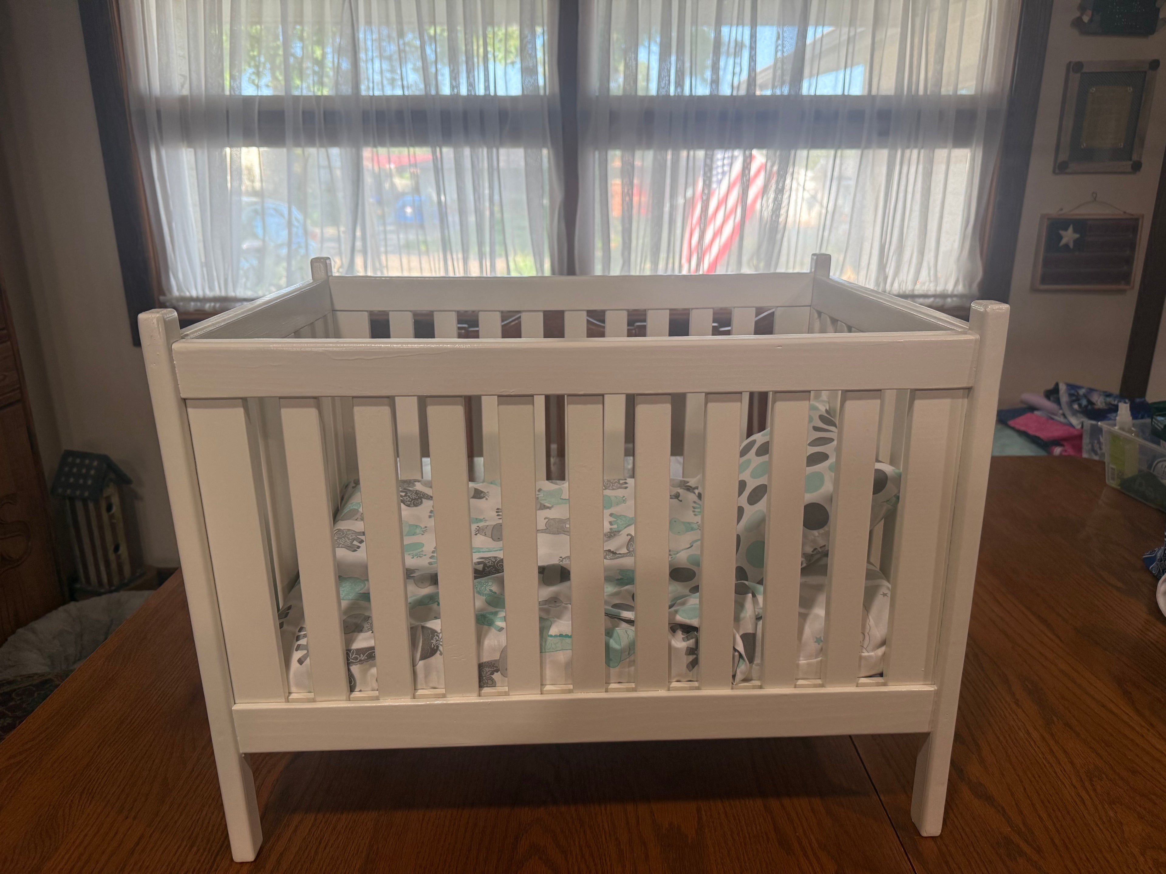 18” doll crib with giraffe bedding