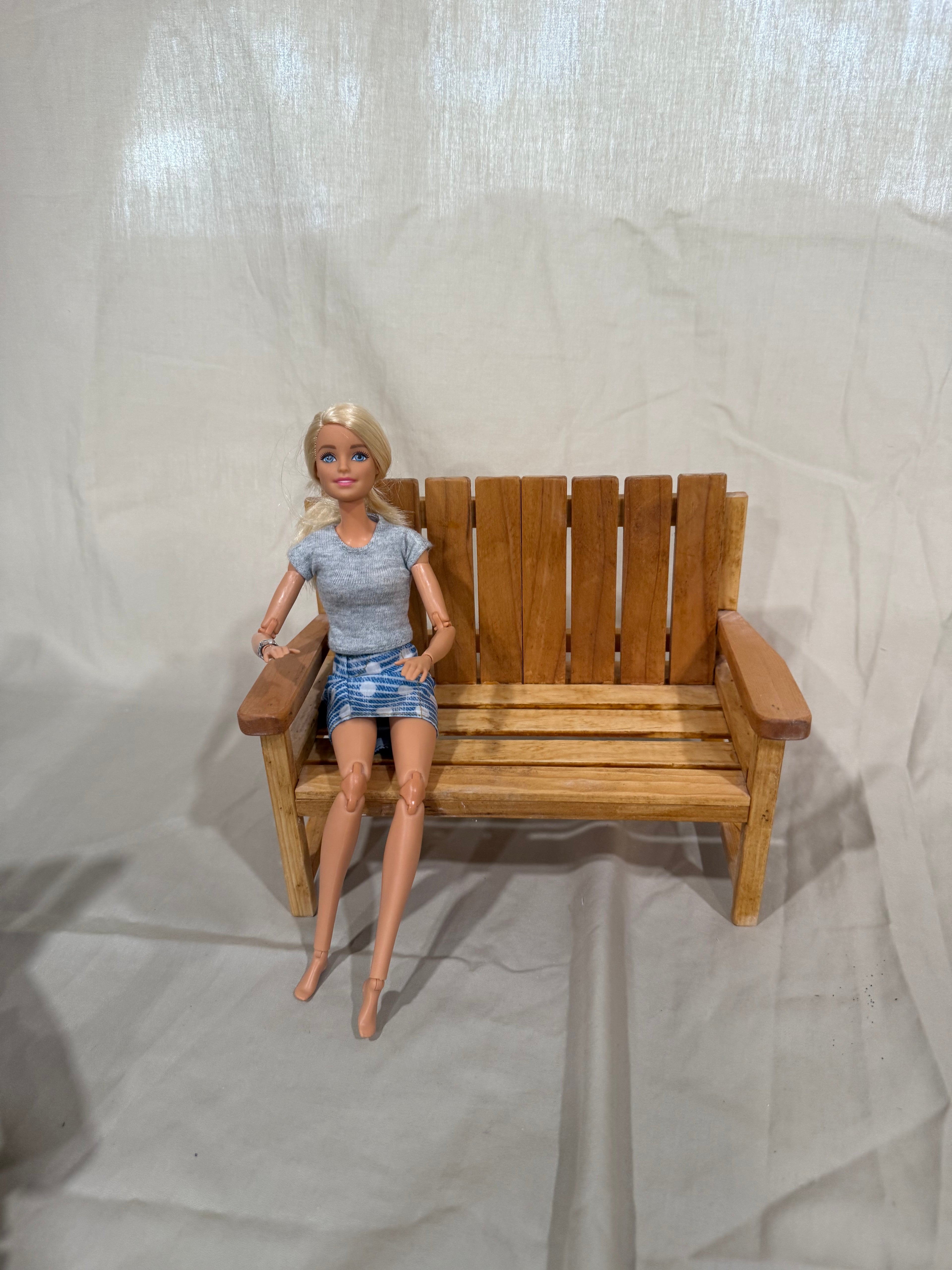 Barbie garden bench (doll not included)