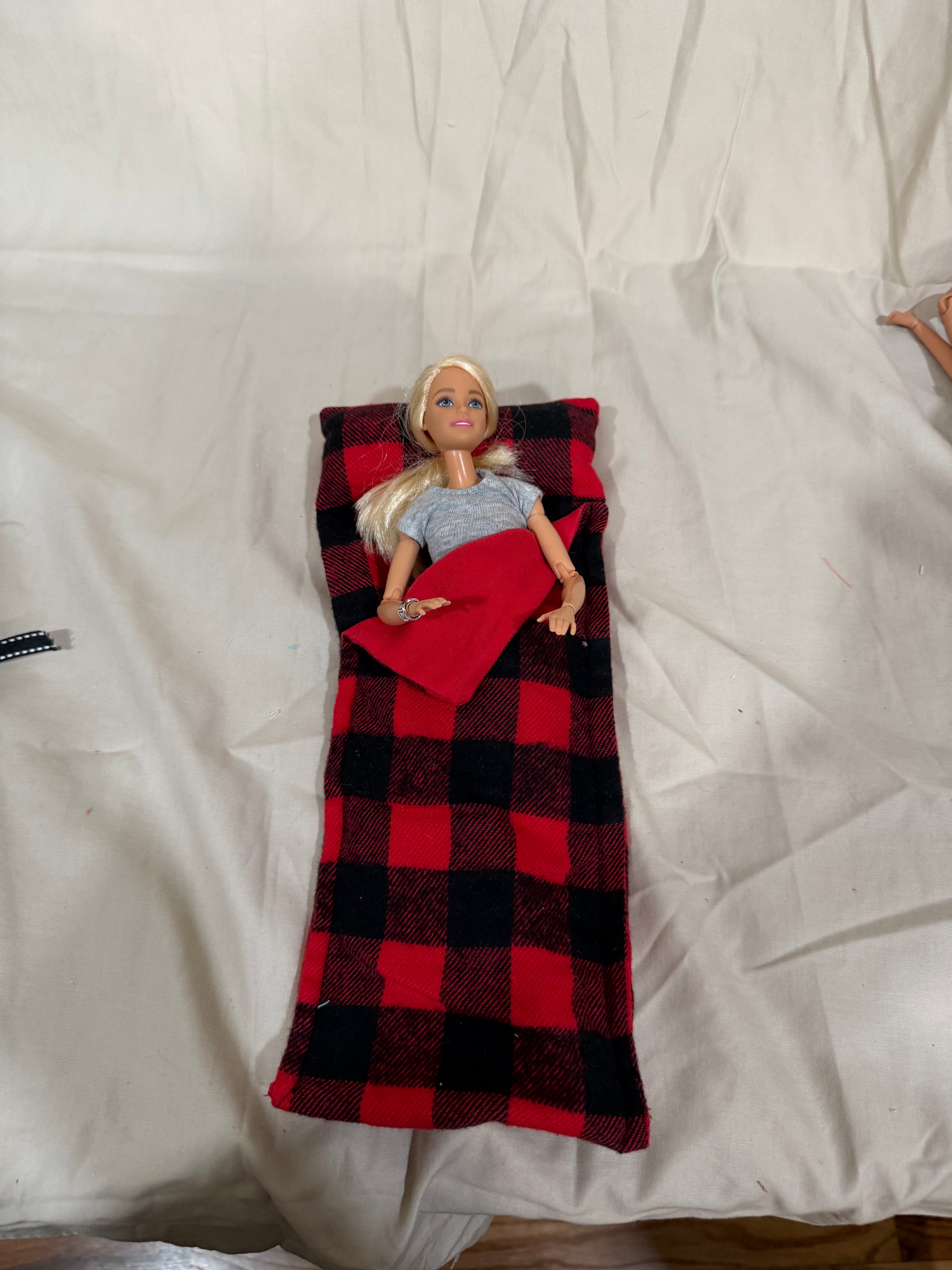 Sleeping bag for Barbie doll (doll not included).  Price is per item.