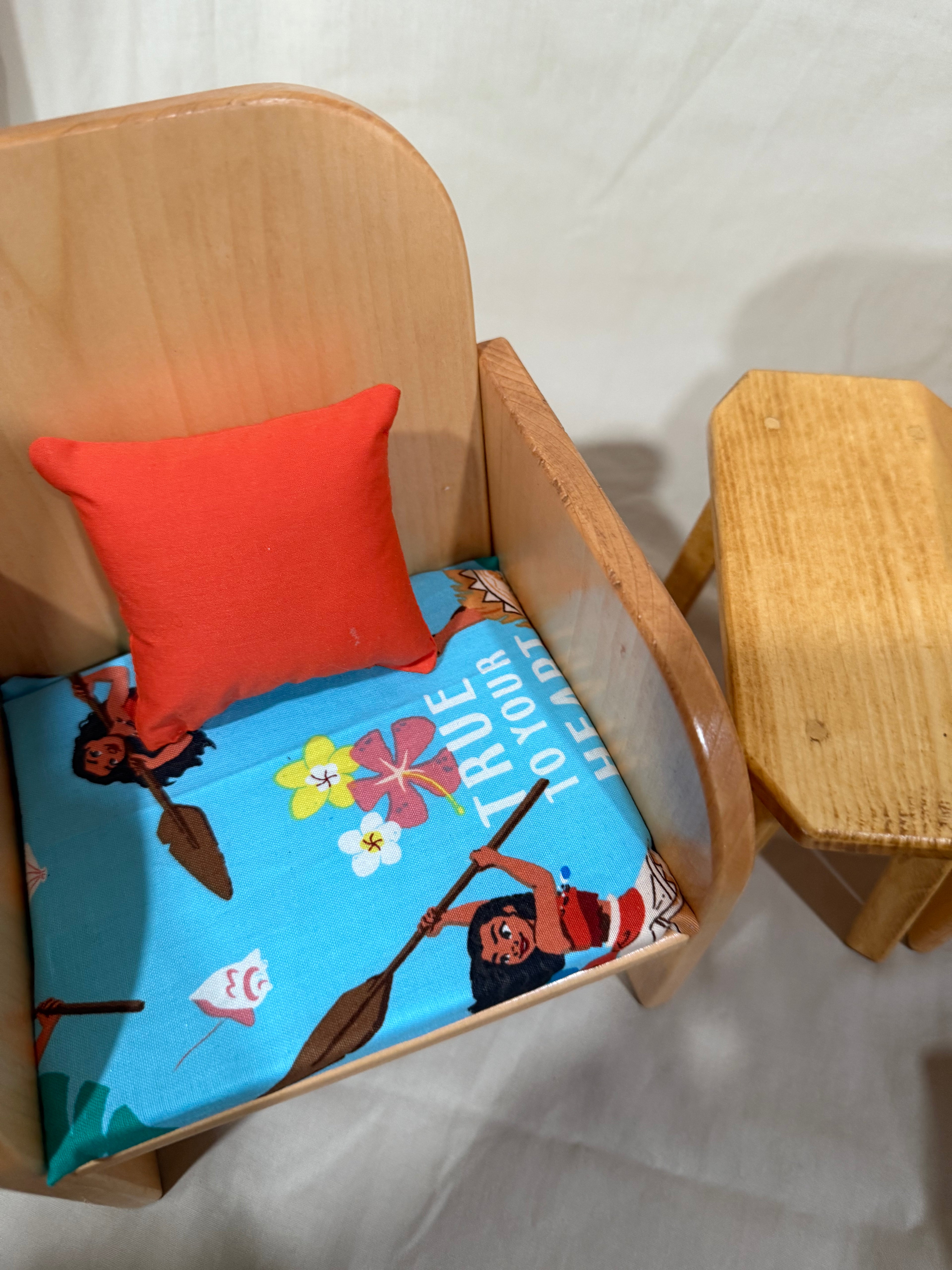 Barbie couch, chairs, and tables set in Moana