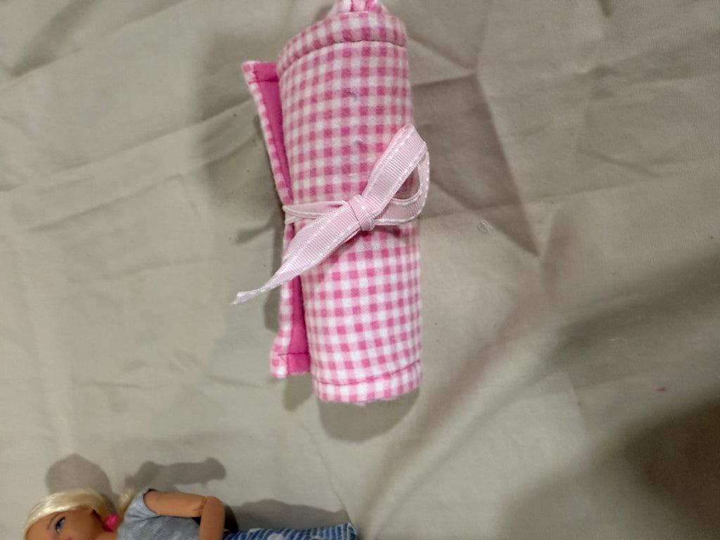 Sleeping bag for Barbie doll (doll not included).  Price is per item.