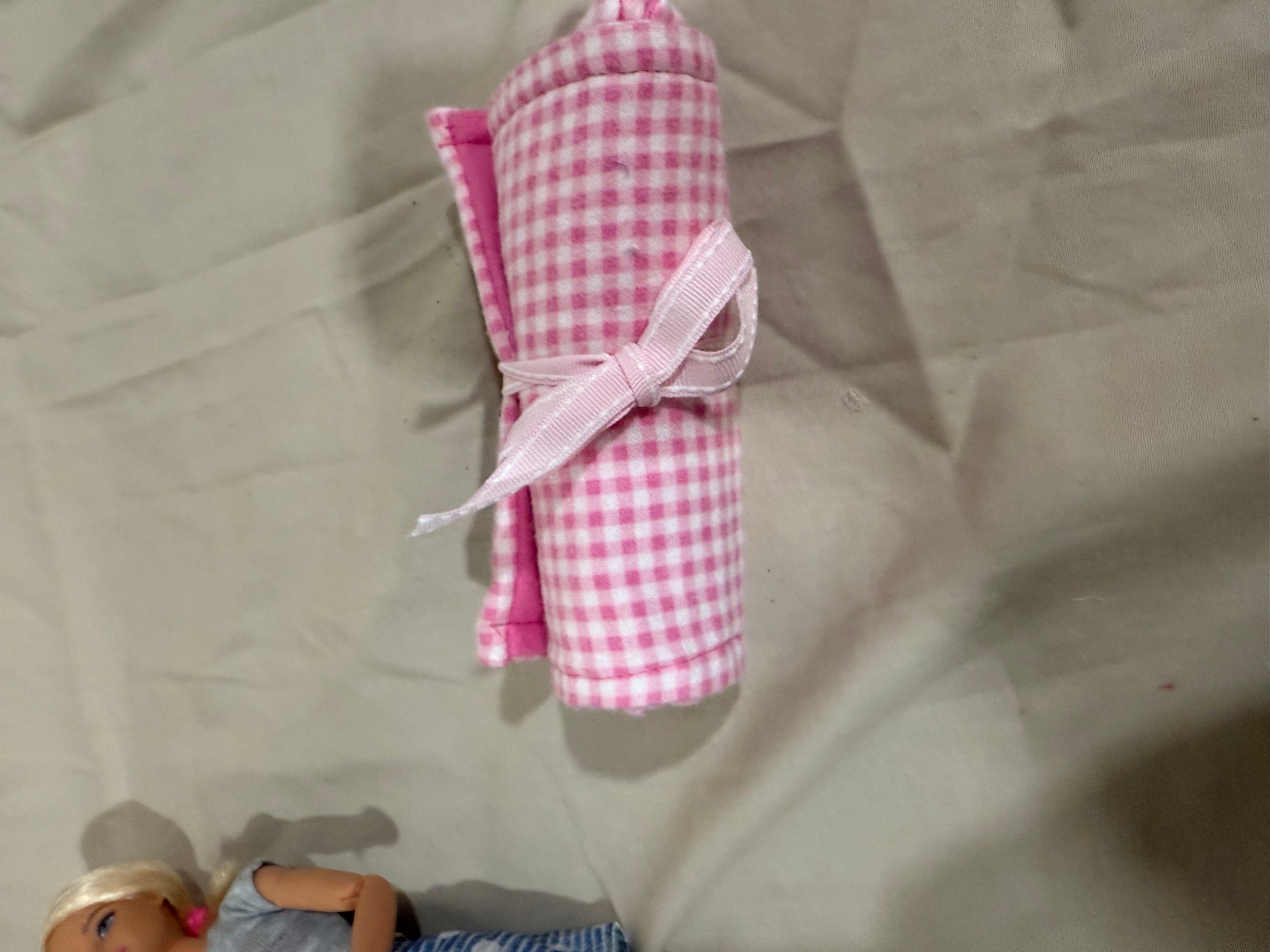 Sleeping bag for Barbie doll (doll not included).  Price is per item.